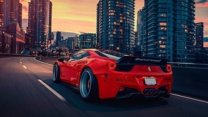 Red Ferrari in Miami